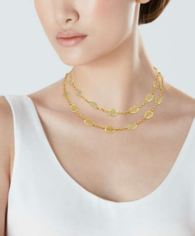 GOLD AND ENAMEL NECKLACE, RETAILED BY MAPPIN & WEBB - photo 3