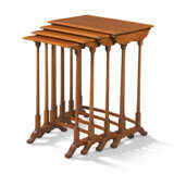 A NEST OF FOUR VICTORIAN KINGWOOD-CROSSBANDED SATINWOOD QUARTETTO TABLES - фото 2
