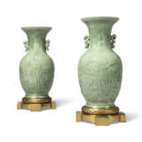 A PAIR OF ORMOLU-MOUNTED CHINESE CELADON PORCELAIN VASES - photo 1