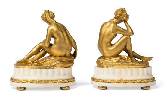 A PAIR OF FRENCH ORMOLU AND WHITE MARBLE FIGURAL GROUPS - photo 4