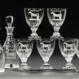A SET OF SWEDISH PRESENTATION CUT-GLASS GOBLETS AND DECANTERS - photo 2