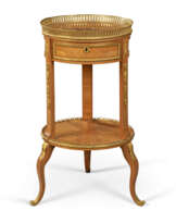 A FRENCH ORMOLU-MOUNTED TULIPWOOD AND KINGWOOD BOIS-DE-BOUT MARQUETRY GUERIDON