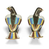 A PAIR OF CHINESE CLOISONNE ENAMEL MODELS OF BIRDS - photo 2