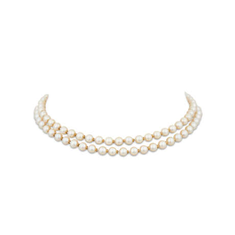 CARTIER CULTURED PEARL AND DIAMOND NECKLACE - фото 2