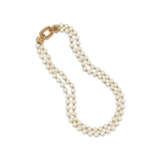 CARTIER CULTURED PEARL AND DIAMOND NECKLACE - фото 3