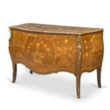 A DUTCH ORMOLU-MOUNTED TULIPWOOD, KINGWOOD, INDIAN ROSEWOOD AND FRUITWOOD MARQUETRY COMMODE - photo 1