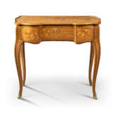 A LOUIS XV TULIPWOOD, KINGWOOD, AMARANTH AND FRUITWOOD MARQUETRY TABLE A ECRIRE - photo 1