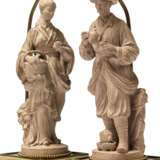 A PAIR OF TERRACOTTA FIGURES, NOW FORMING LAMPS - photo 2