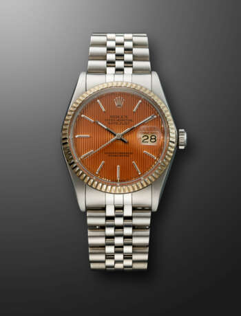 ROLEX, STAINLESS STEEL AND WHITE GOLD 'DATEJUST' WITH TROPICAL DIAL, REF. 16014 - photo 1