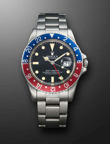 ROLEX, STAINLESS STEEL DUAL TIME GMT-MASTER 'PEPSI', REF. 16750 - фото 1