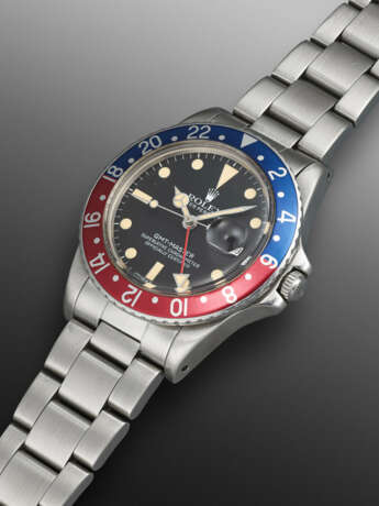 ROLEX, STAINLESS STEEL DUAL TIME GMT-MASTER 'PEPSI', REF. 16750 - фото 2