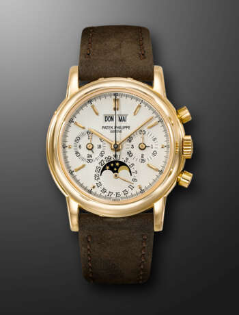 PATEK PHILIPPE, PINK GOLD PERPETUAL CALENDAR CHRONOGRAPH AND MOON PHASES, REF. 3970E - photo 1