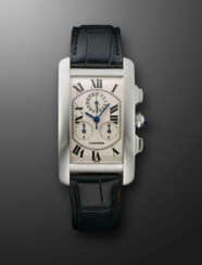 CARTIER, WHITE GOLD CHRONOGRAPH 'TANK AMERICAINE', REF. 2312