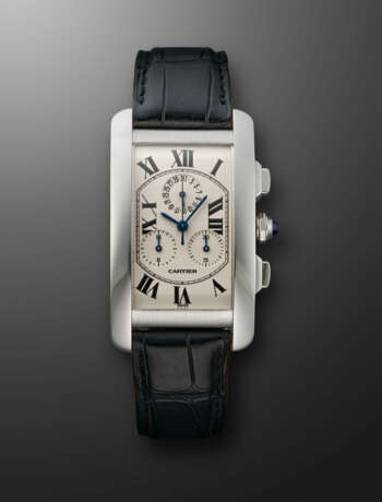 CARTIER, WHITE GOLD CHRONOGRAPH 'TANK AMERICAINE', REF. 2312 - фото 1