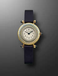 CARTIER, YELLOW GOLD, ENAMEL AND DIAMOND-SET 'LADY WRISTWATCH', REF. 9049