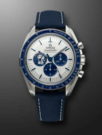 OMEGA, STAINLESS STEEL CHRONOGRAPH 'SPEEDMASTER', 'SILVER SNOOPY AWARD 50TH ANNIVERSARY', REF. 310.32.42.50.02.001 - photo 1