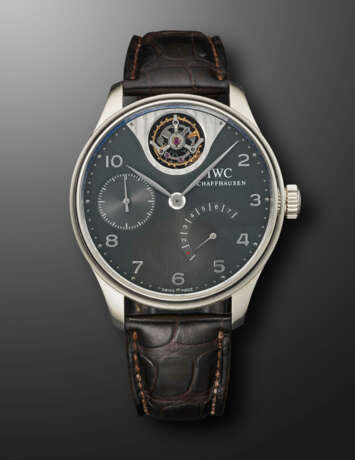 IWC, LIMITED EDITION WHITE GOLD TOURBILLON 'PORTUGUESE TOURBILLON MYSTERE', REF. 5042-07, NB. 123/250 - фото 1