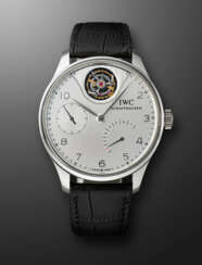 IWC, LIMITED EDITION PLATINUM TOURBILLON 'PORTUGUESE TOURBILLON MYSTERE', REF. 5042, NO. 15/50