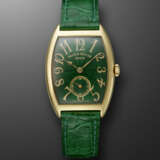 FRANCK MULLER, YELLOW GOLD 'CINTREE CURVEX' WITH GREEN DIAL, REF. 7500, NO. 1 - photo 1