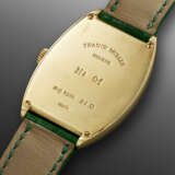 FRANCK MULLER, YELLOW GOLD 'CINTREE CURVEX' WITH GREEN DIAL, REF. 7500, NO. 1 - photo 3