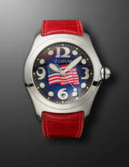 CORUM, LIMITED EDITION STAINLESS STEEL US FLAG 'BUBBLE', REF. 163.150.20, NO. 272