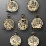 A GROUP OF SEVEN SILVER AND ENAMEL POCKET WATCHES - photo 3
