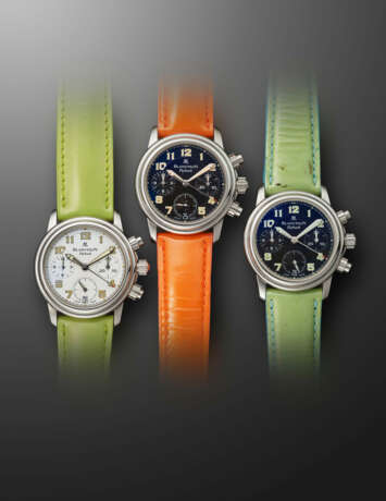 BLANCPAIN, A SET OF 3 STAINLESS STEEL CHRONOGRAPH - Foto 1