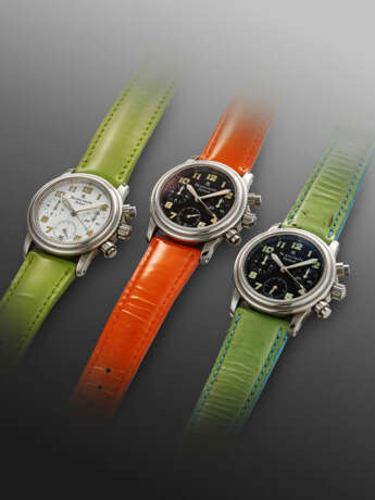 BLANCPAIN, A SET OF 3 STAINLESS STEEL CHRONOGRAPH - Foto 2