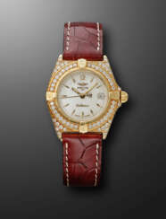 BREITLING, YELLOW GOLD AND DIAMOND-SET 'CALLISTINO' WITH MOTHER-OF-PEARL DIAL, REF. K52043