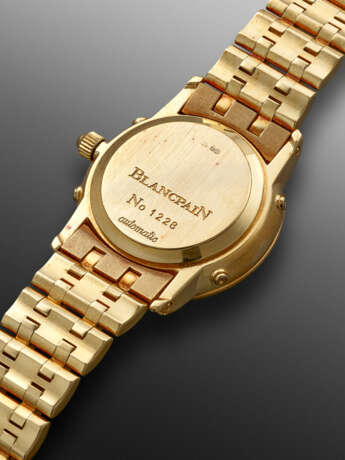 BLANCPAIN, YELLOW GOLD AND DIAMONDS TRIPLE CALENDAR 'VILLERET' WITH MOTHER-OF-PEARL DIAL, NO. 1228 - Foto 3