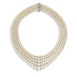 NATURAL PEARL AND DIAMOND NECKLACE - photo 1