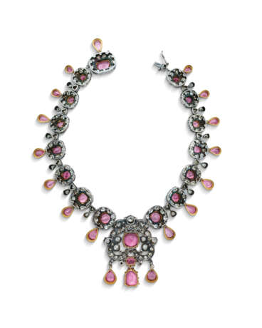 EARLY 20TH CENTURY SPINEL AND DIAMOND NECKLACE - фото 4