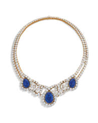 SAPPHIRE AND DIAMOND NECKLACE