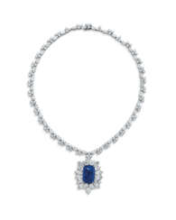 SAPPHIRE AND DIAMOND NECKLACE