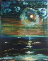 Sea moonlit night Sea moonlit night