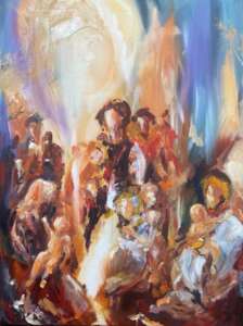 “Taufe“ 2006. Oil on canvas. 80x60 cm.