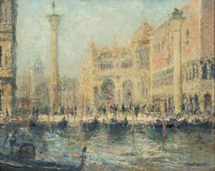 Otto Pippel (Lodz 1878 - Planegg 1960). Venedig, die Piazzetta.