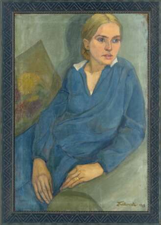 Reinhold Zulkowski (Bromberg 1899 - Hamburg 1966). Junge Frau in Blau. - photo 2