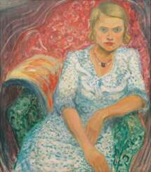 Reinhold Zulkowski (Bromberg 1899 - Hamburg 1966). Portrait einer blonden Dame.