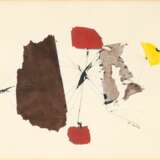 Yoshishige Saito (Tokio 1904 - 2001). Collage in Braun, Rot und Gelb. - фото 1