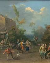 Norbert Grund (Prag 1717 - Prag 1767). Tanz auf dem Marktplatz.