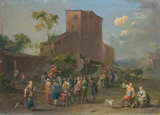 Norbert Grund (Prag 1717 - Prag 1767). Auf dem Markt. - Foto 1