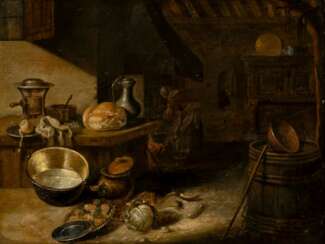 Willem Kalf (Rotterdam 1619 - Amsterdam 1693), in der Art des. In der Küche.