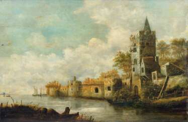 Jan van Goyen (Leiden 1596 - Den Haag 1665), Nachfolger. Festung am Fluss.