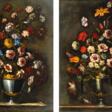 Andrea Scacciati (Florenz 1642 - Florenz 1704), zugeschr. Paar Gegenstücke: Blumen in Vasen. - Аукционные цены
