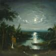 Sebastian Pether (1793 - Battersea 1844), zugeschr. Mondschein über weiter Landschaft. - Auktionsarchiv