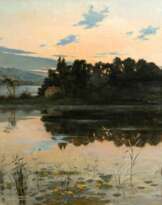 Albert Joseph Franke (Buchwitz 1860 - München 1924). Abendstille am Chiemsee.