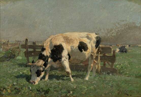 Heinrich von Zügel (Murrhardt/Württ. 1850 - München 1941). Kühe auf der Weide. - photo 1