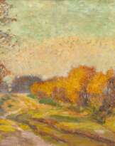 Arthur Illies (Hamburg 1870 - Lüneburg 1952). Knick im Herbst.