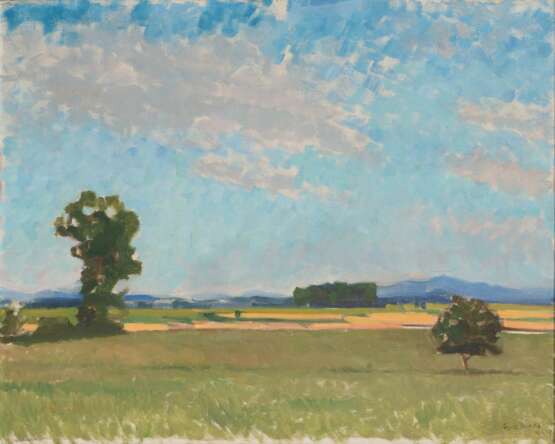 Franz Bunke (Schwaan 1857 - Weimar 1939). Landschaft im Sommer. - Foto 1